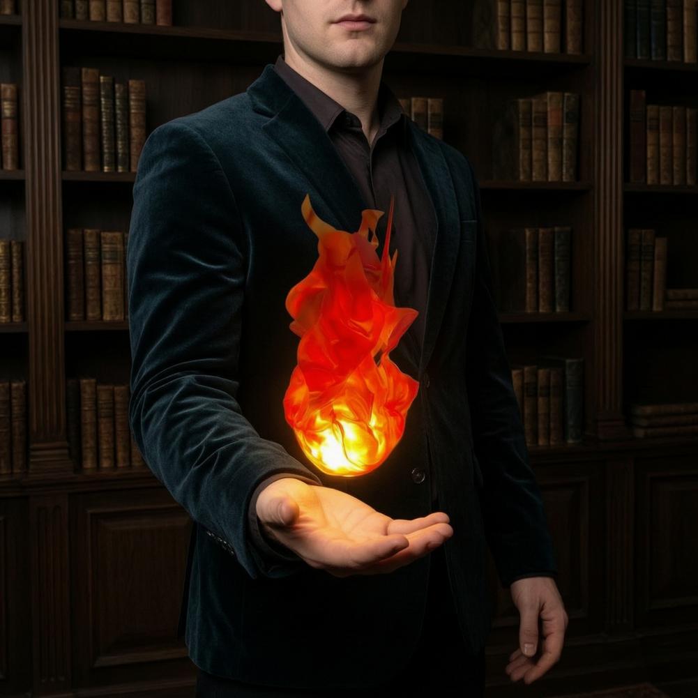 Cosplay Fireball Prop - Светящийся LED-фонарь в виде огненного шара