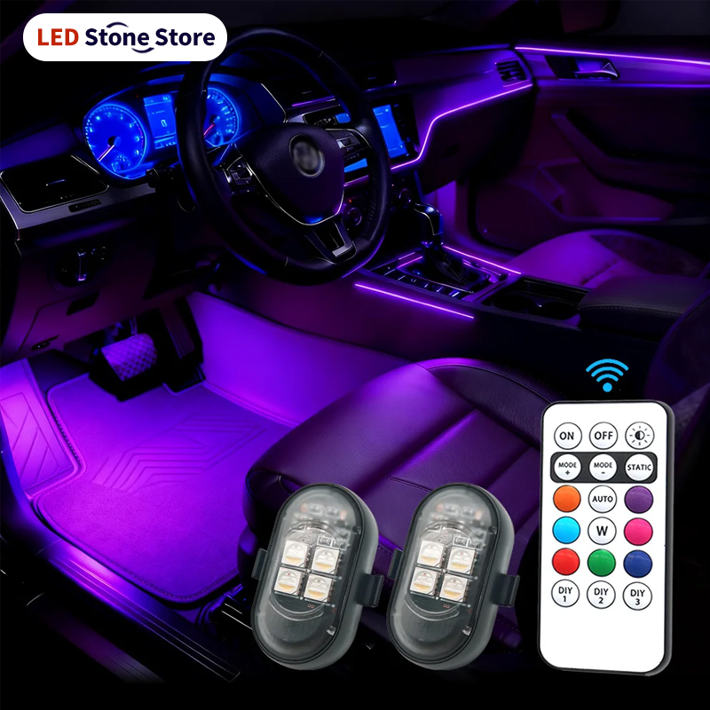 Led El Wire - Модернизированные RGB-светильники для автомобиля, увеличенная батарея