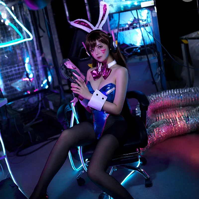Dva Cosplay Prop - Overwatch DVA комбинезон кролика сексуальный кожаный