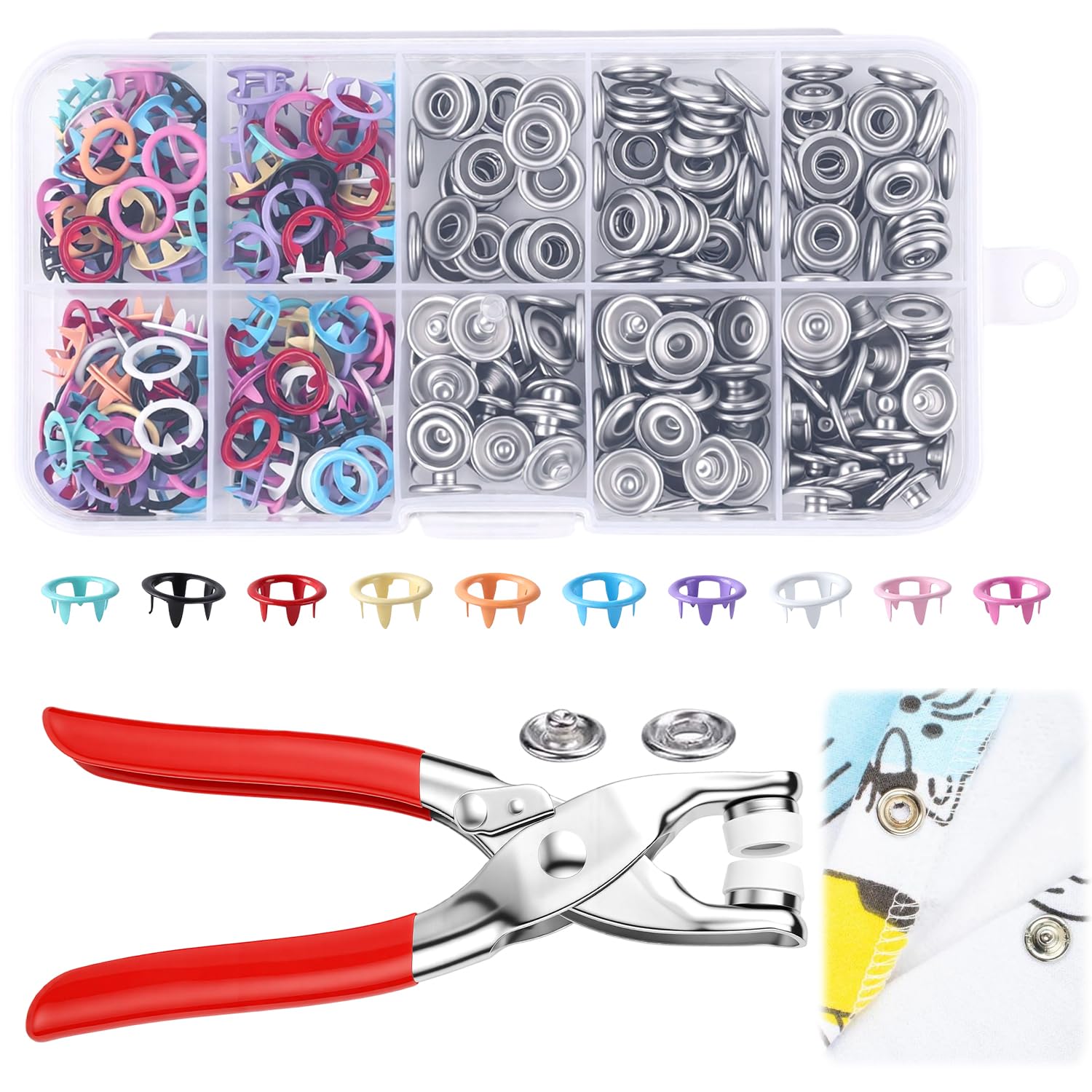 Snap Fastener Set - Набор для шитья с 100 металлическими