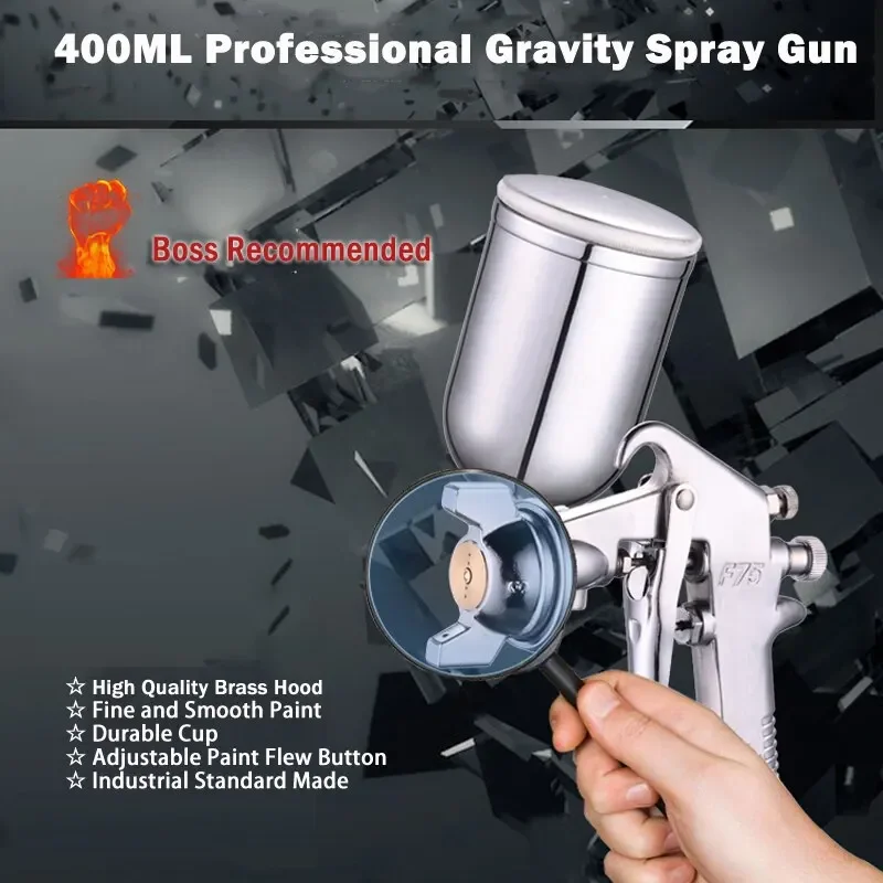 Metallic Spray Paint - Регулируемый краскопульт F-75 с соплом 1,5