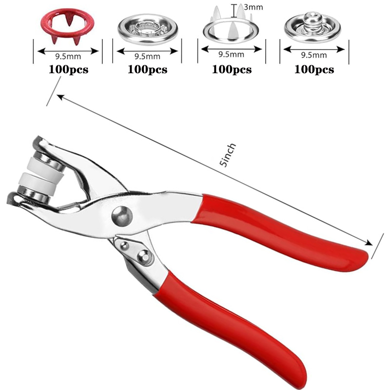 100 комплектов плоскогубцев, а – обзор и цена Snap Fastener Set