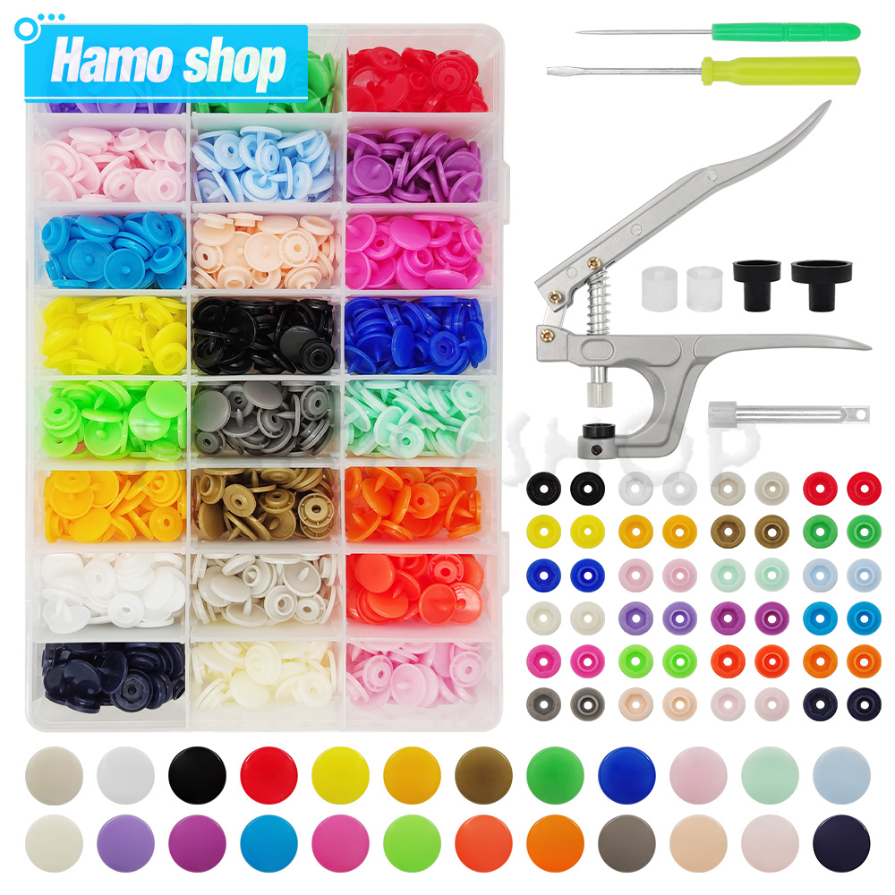 Пластиковые застежки, плоскогу – обзор и цена Snap Fastener Set