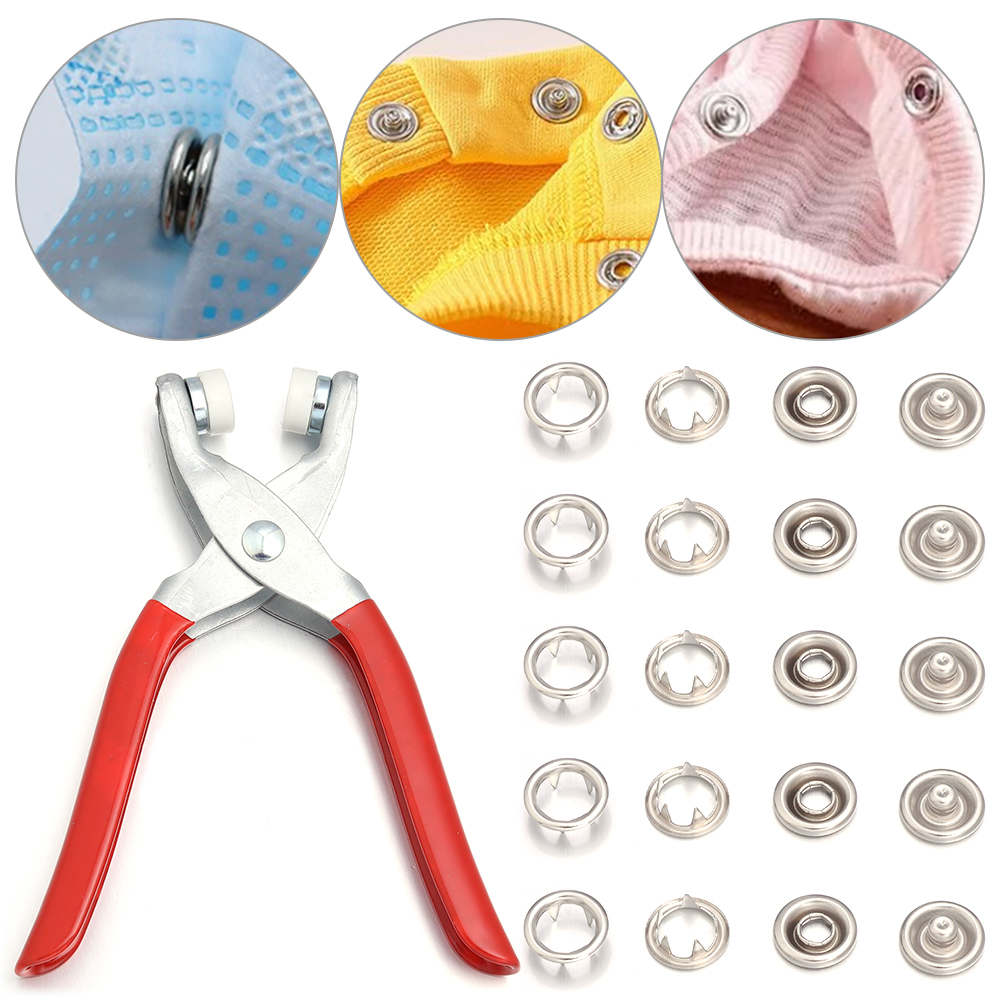 50 наборов металлических кнопо – обзор и цена Snap Fastener Set
