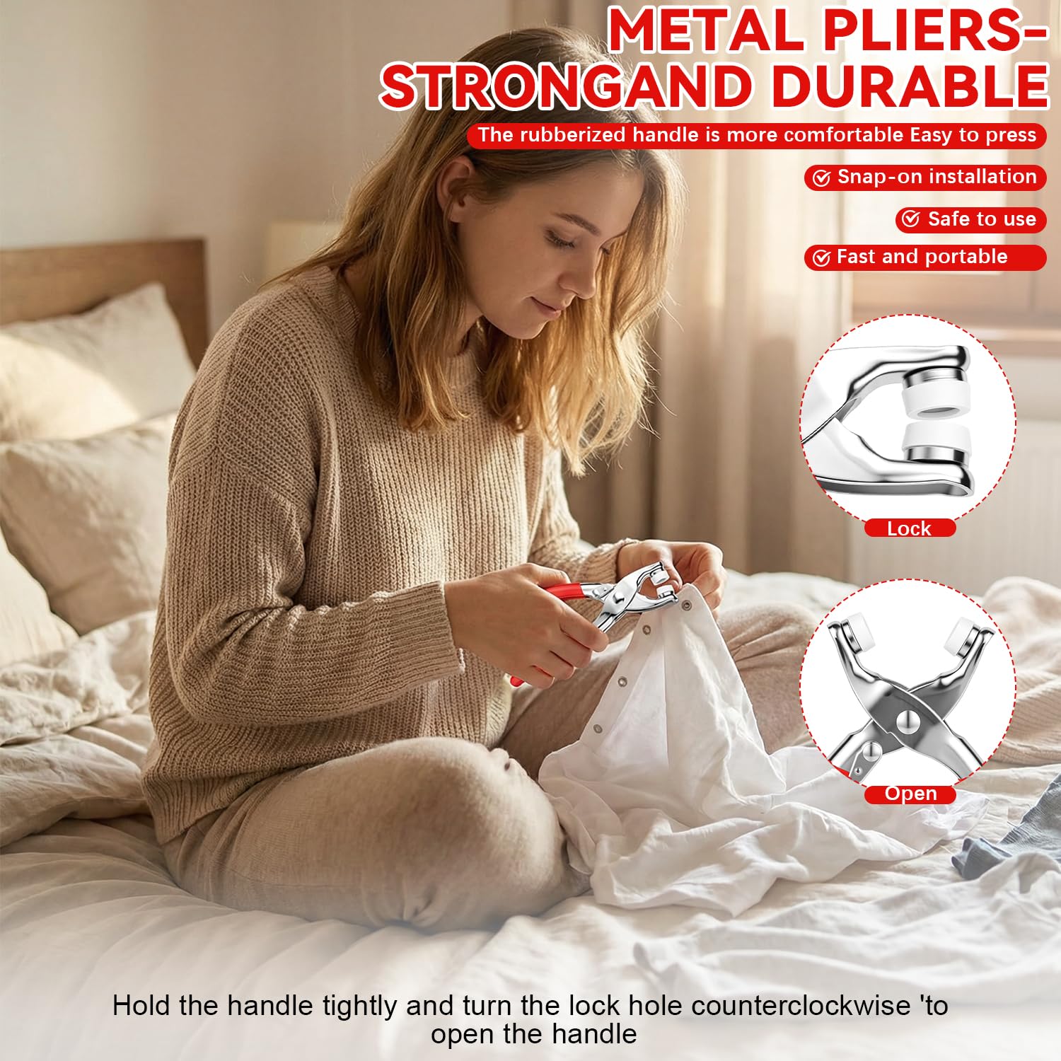 Набор для шитья с 100 металлич – обзор и цена Snap Fastener Set