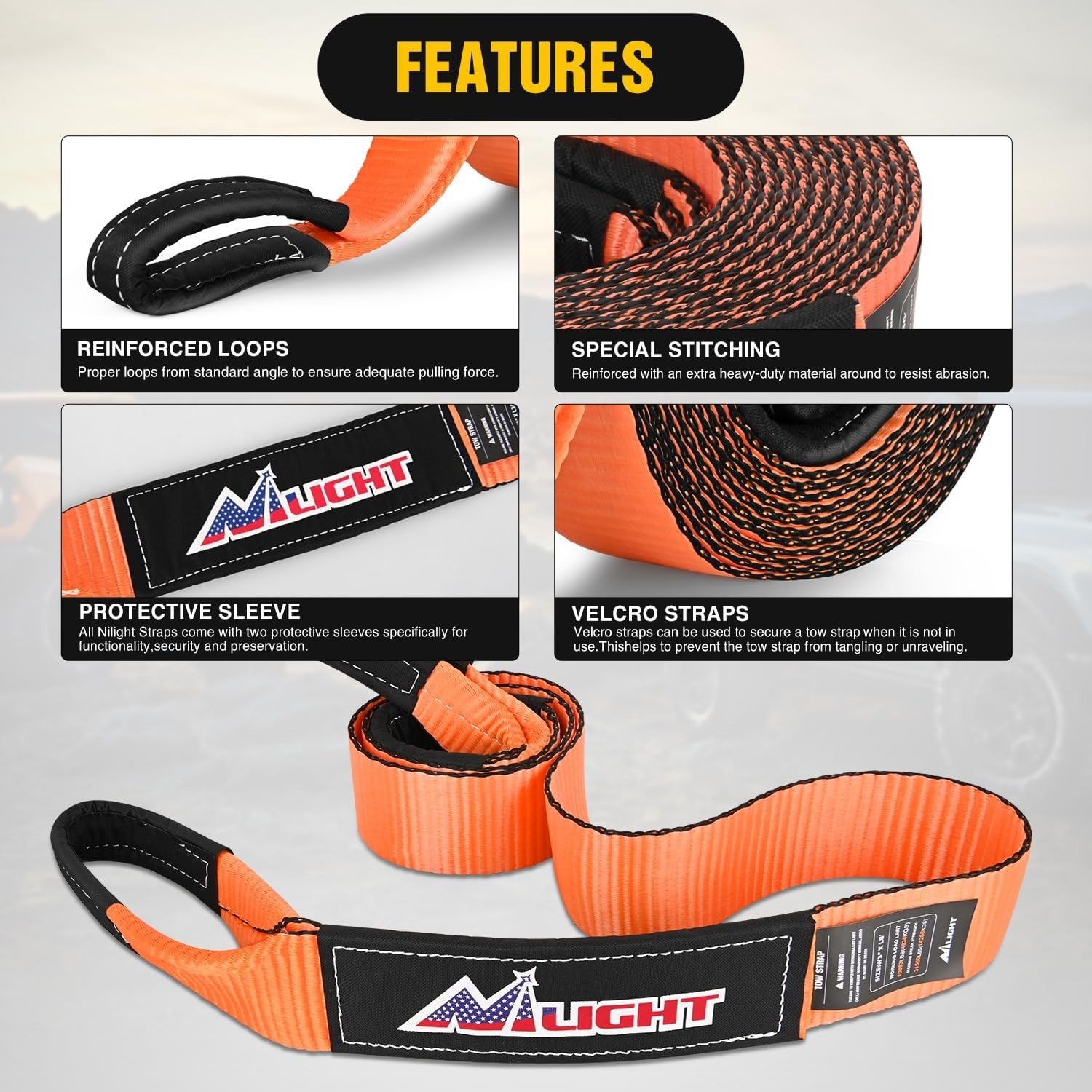 Комплект для эвакуации Nilight – обзор и цена D Ring Strap